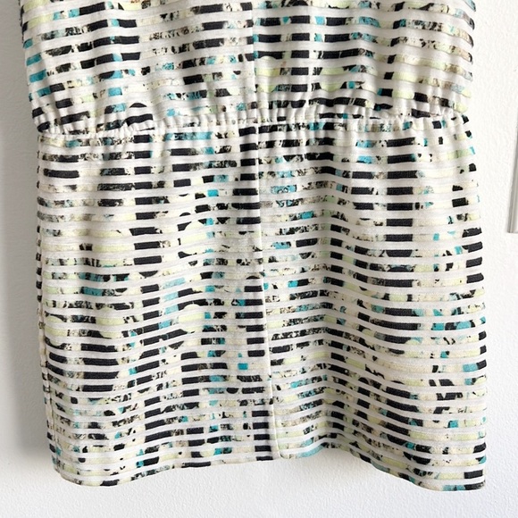Barney’s New York Mini Dress Short Sleeve Striped Mesh - Picture 3 of 11